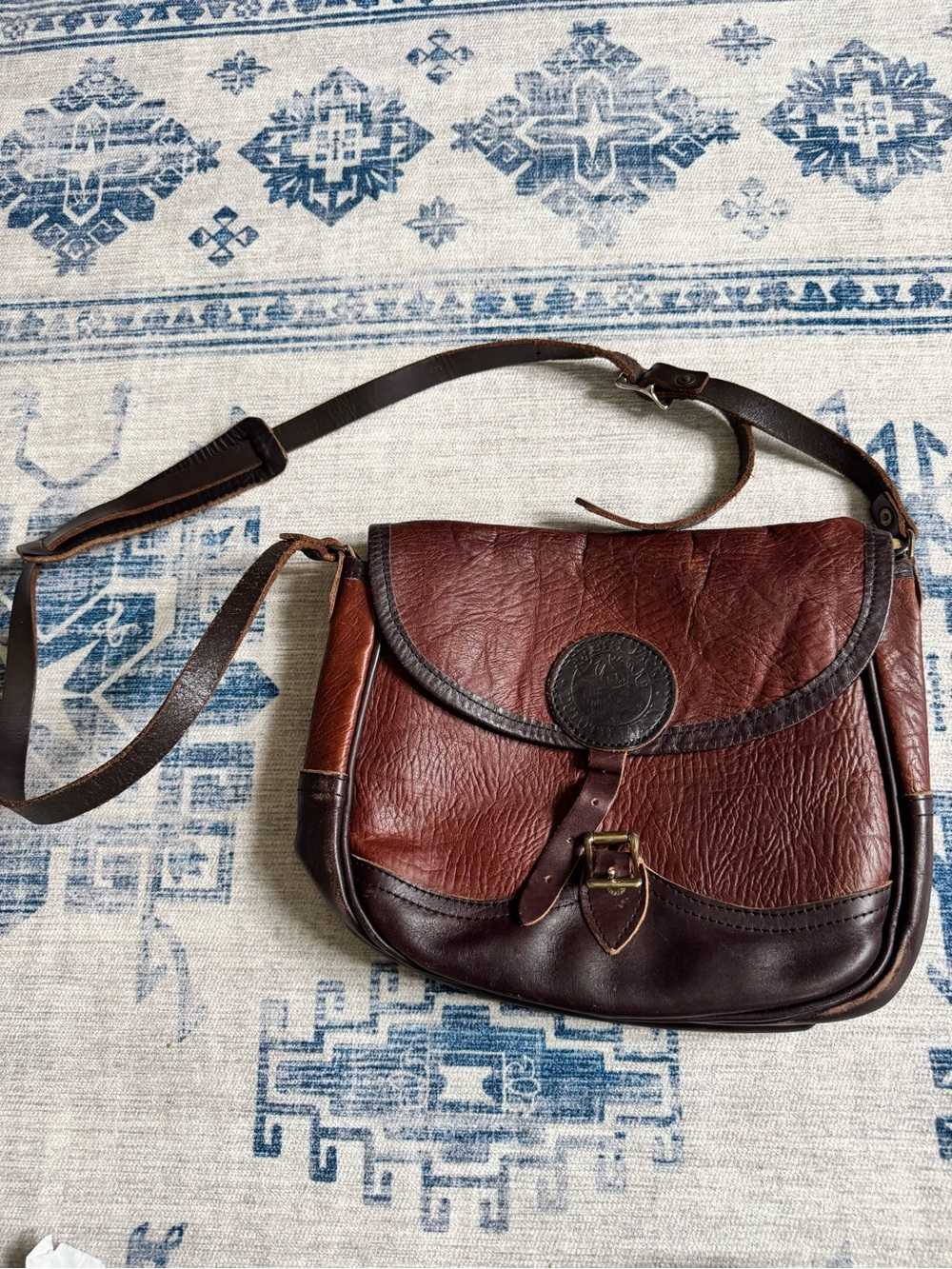 Duluth Pack Brown Leather Saddle Bag, Made in USA